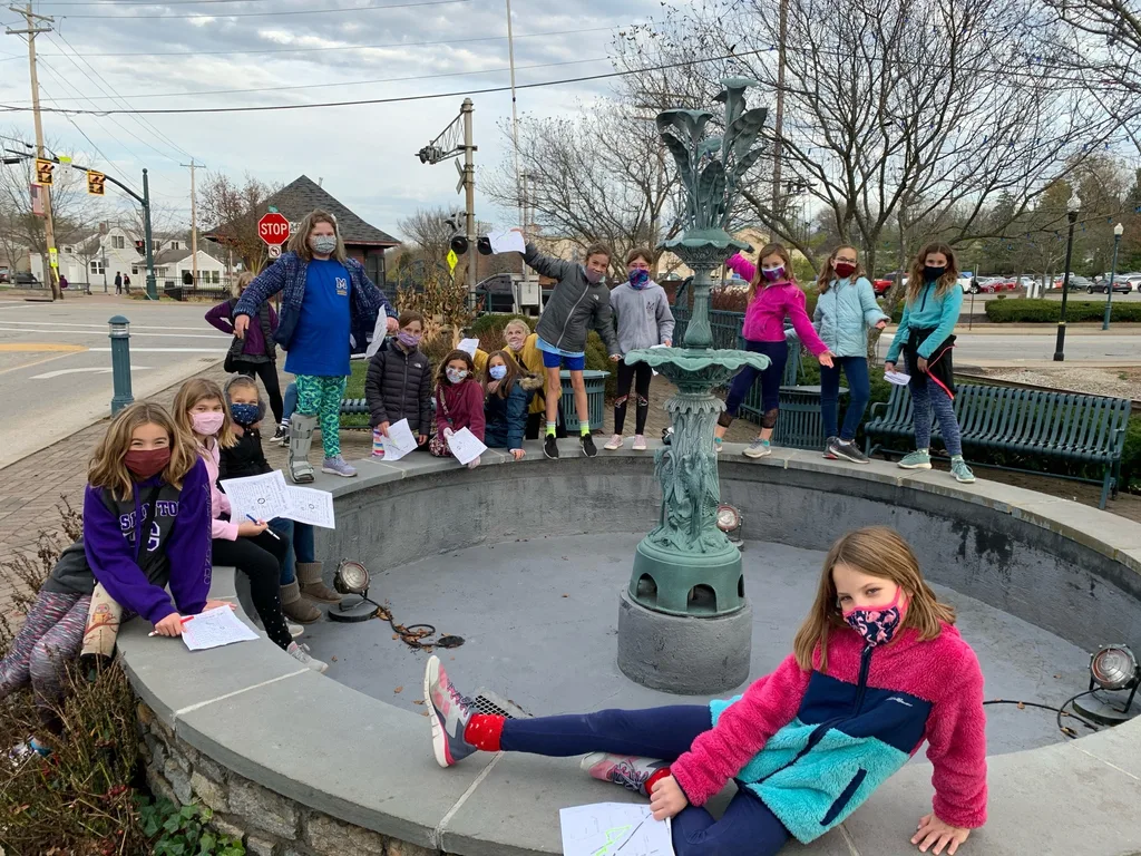 Our Girl Scout urban hikes! Almost two miles through Madeira, and Abby and I did it three times!