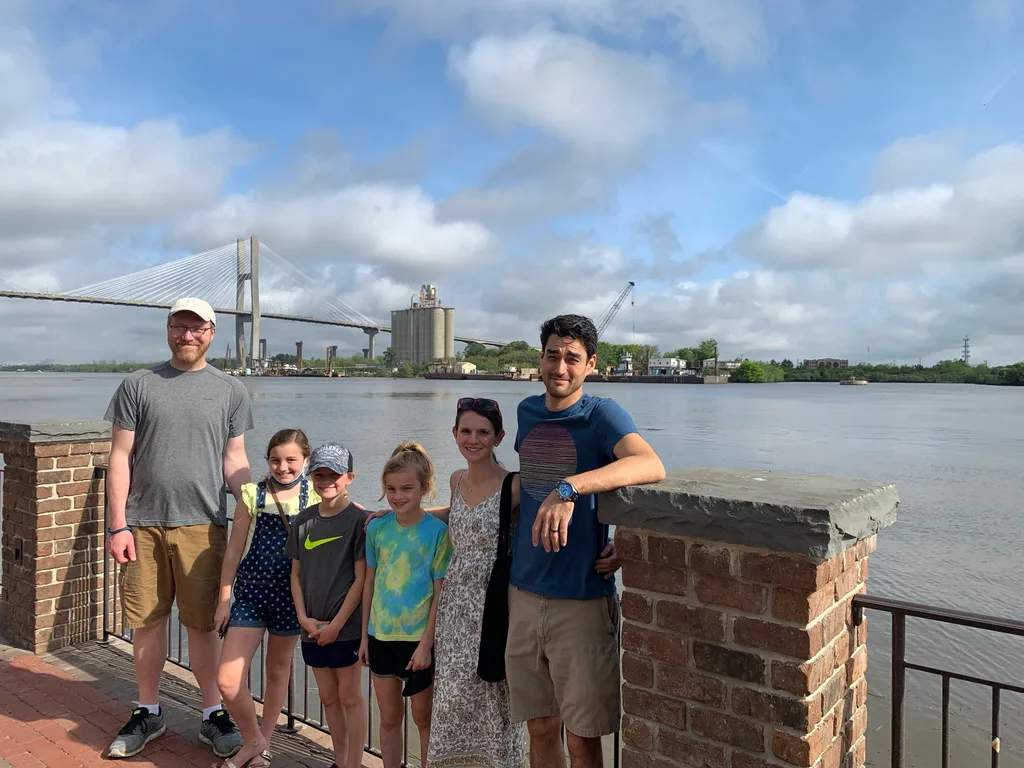 One year later, we finally took our trip to Savannah! We squeezed in time downtown and at both Hilton Head and Tybee Island beaches. The girls loved splashing in the ocean; Daisy too, but it was cold! Daisy and Sammy were fast friends.
