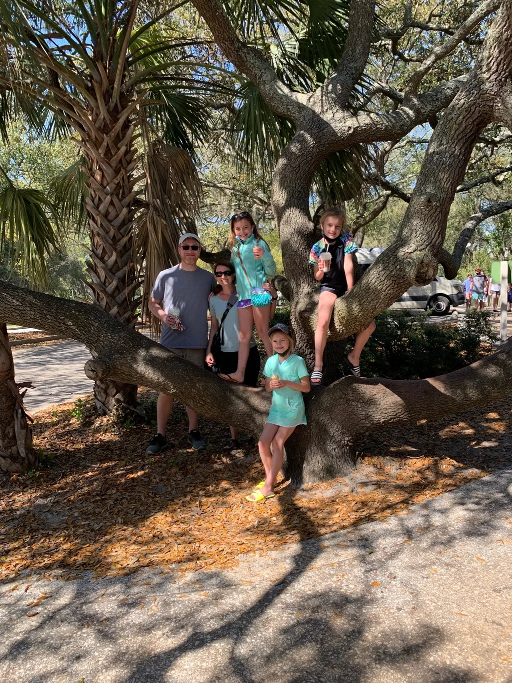 One year later, we finally took our trip to Savannah! We squeezed in time downtown and at both Hilton Head and Tybee Island beaches. The girls loved splashing in the ocean; Daisy too, but it was cold! Daisy and Sammy were fast friends.