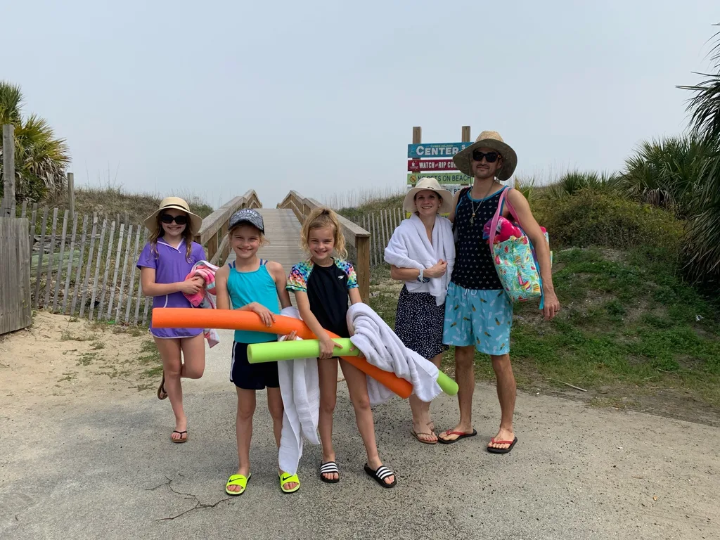One year later, we finally took our trip to Savannah! We squeezed in time downtown and at both Hilton Head and Tybee Island beaches. The girls loved splashing in the ocean; Daisy too, but it was cold! Daisy and Sammy were fast friends.