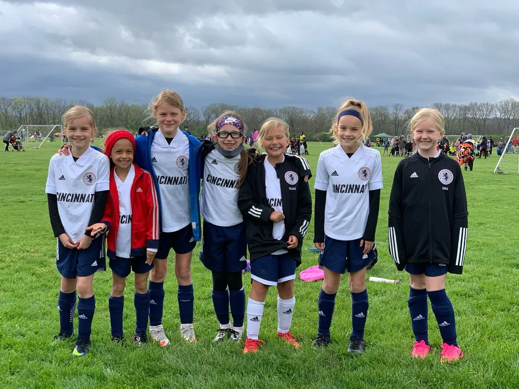 Kolping Memorial Tournament finalists: just for the 2012 players, no subs, rain, and still the girls won their first three games! Lost the final, but still proudly received trophies.