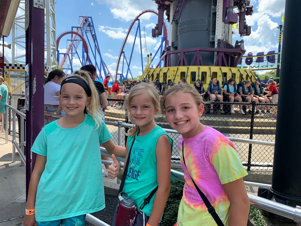 With school starting very soon, we had to finally visit Kings Island! Two visits in two days, and more roller coaster rides planned. The Banshee is their favorite so far.