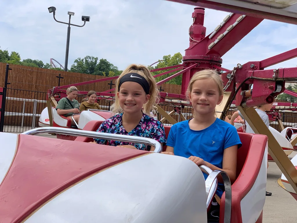 With school starting very soon, we had to finally visit Kings Island! Two visits in two days, and more roller coaster rides planned. The Banshee is their favorite so far.