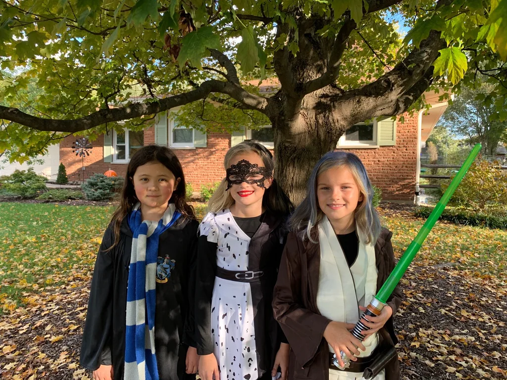 We celebrated Gwen and Josie’s birthday with their soccer friends and then had a soccer game followed by Halloween fun the next day. It was a big weekend! And a big Halloween for Abby. She experienced a milestone: trick-or-treating parent-free!