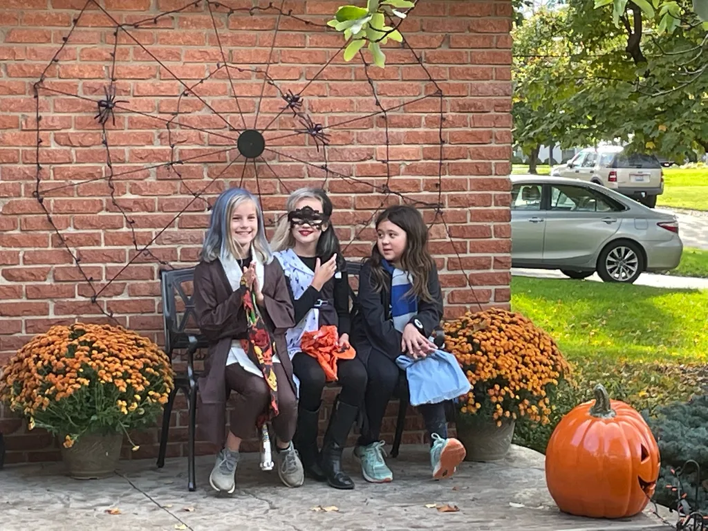 We celebrated Gwen and Josie’s birthday with their soccer friends and then had a soccer game followed by Halloween fun the next day. It was a big weekend! And a big Halloween for Abby. She experienced a milestone: trick-or-treating parent-free!