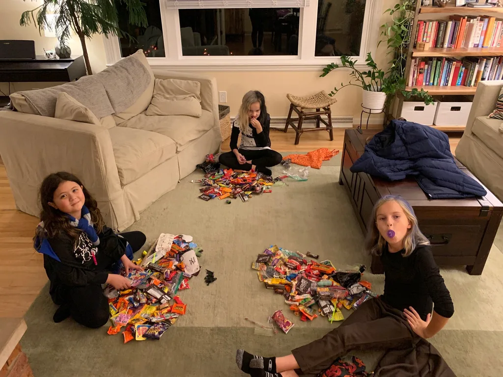 We celebrated Gwen and Josie’s birthday with their soccer friends and then had a soccer game followed by Halloween fun the next day. It was a big weekend! And a big Halloween for Abby. She experienced a milestone: trick-or-treating parent-free!