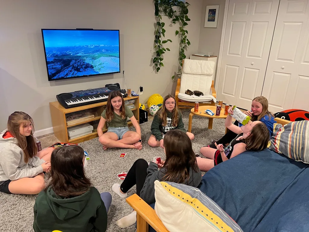 Girl Scout rock climbing and team-building tie dye with the volleyball team. Our girls went to bed Sunday night with happy memories from a fun, adventurous, and laughter-filled weekend.
