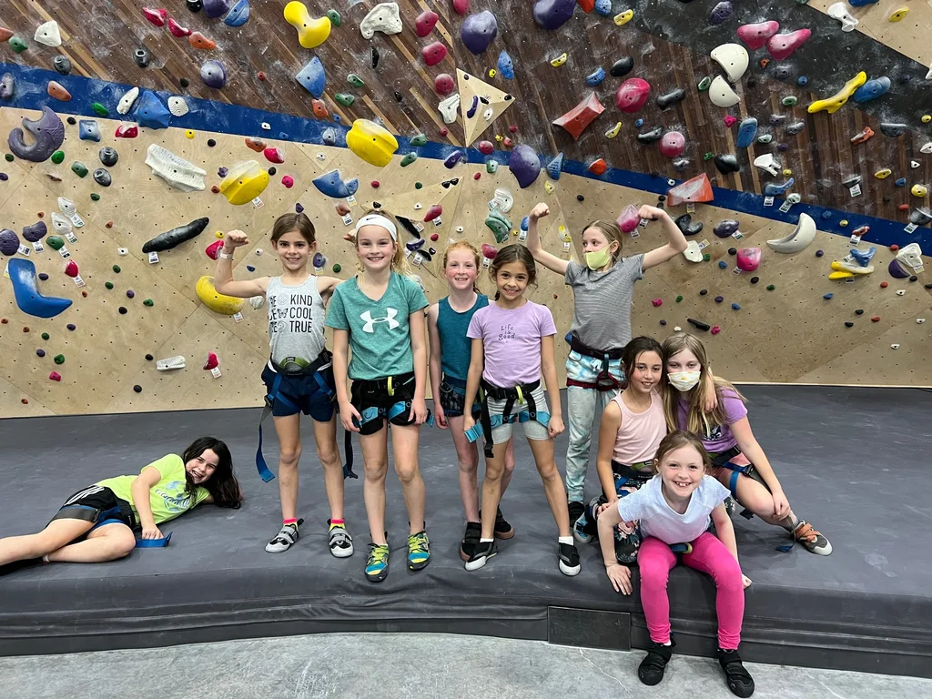 Girl Scout rock climbing and team-building tie dye with the volleyball team. Our girls went to bed Sunday night with happy memories from a fun, adventurous, and laughter-filled weekend.
