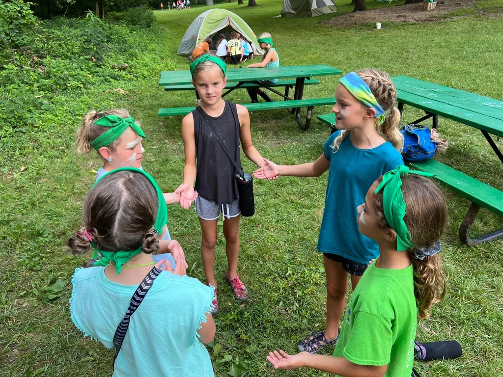 Another fun week at Girl Scout camp! Abby graduated from Red to PA!
