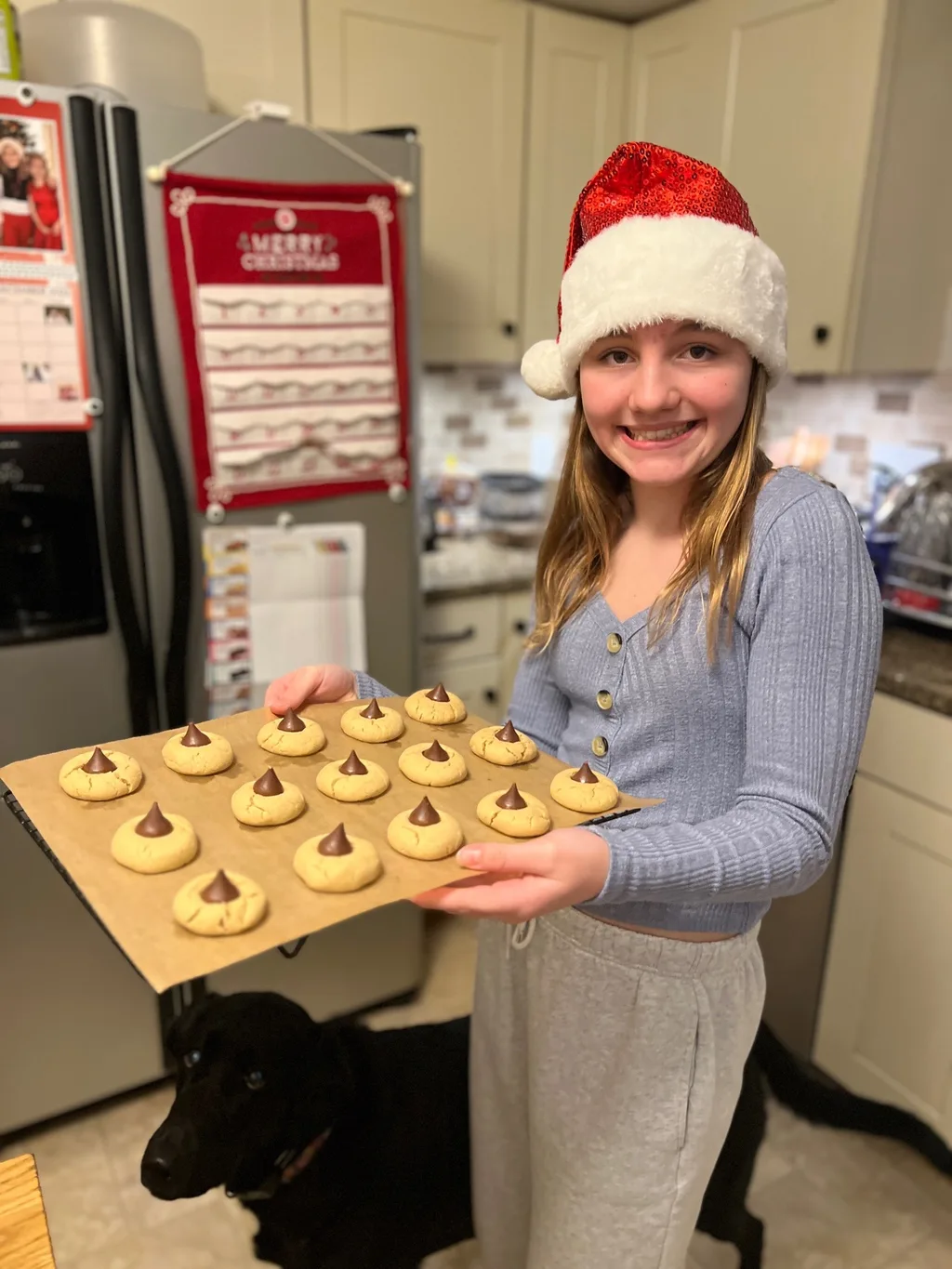 Ready for Christmas Eve! We enjoyed feeling snowed in, and baked lots, and lots of cookies!