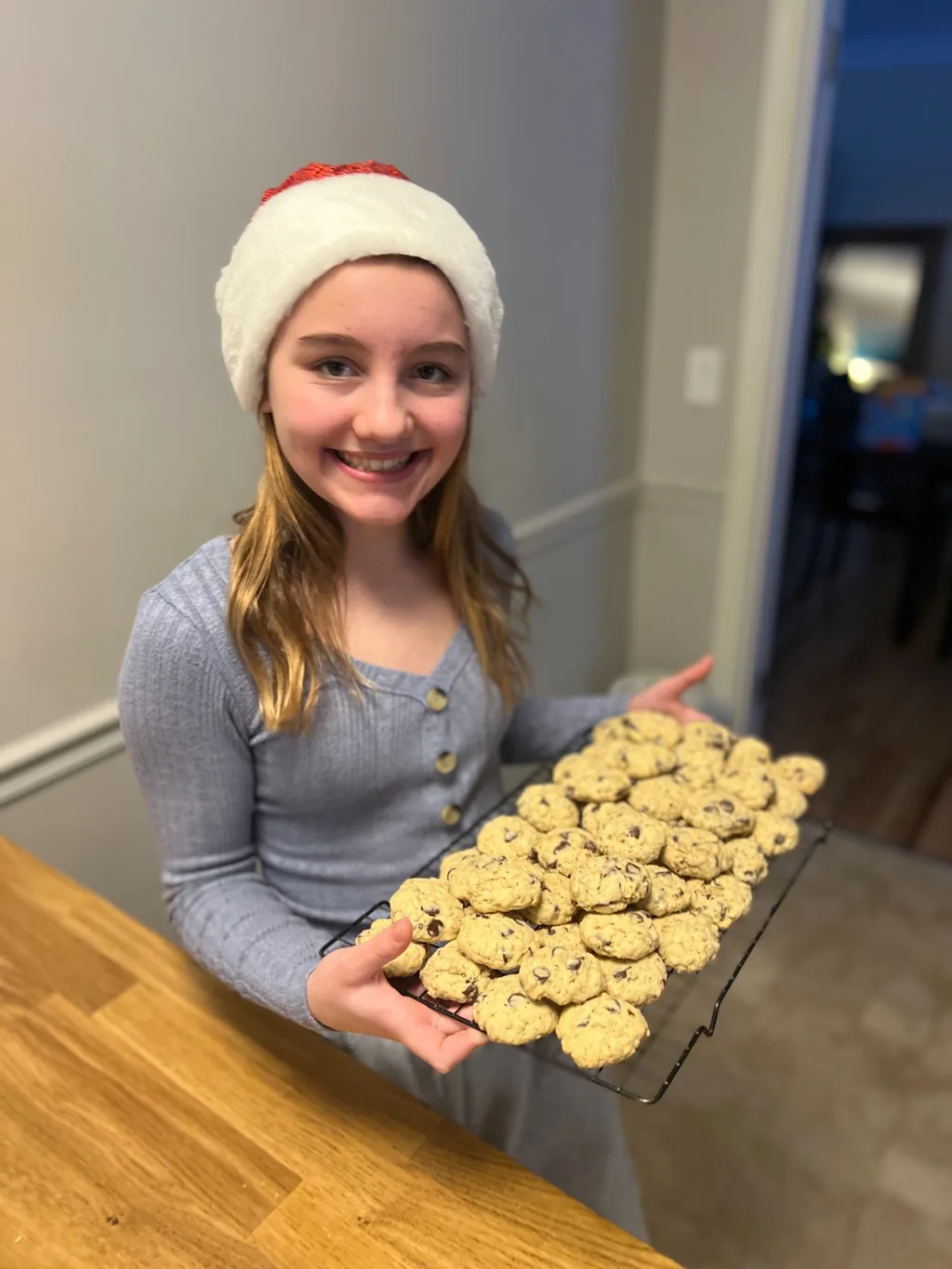 Ready for Christmas Eve! We enjoyed feeling snowed in, and baked lots, and lots of cookies!