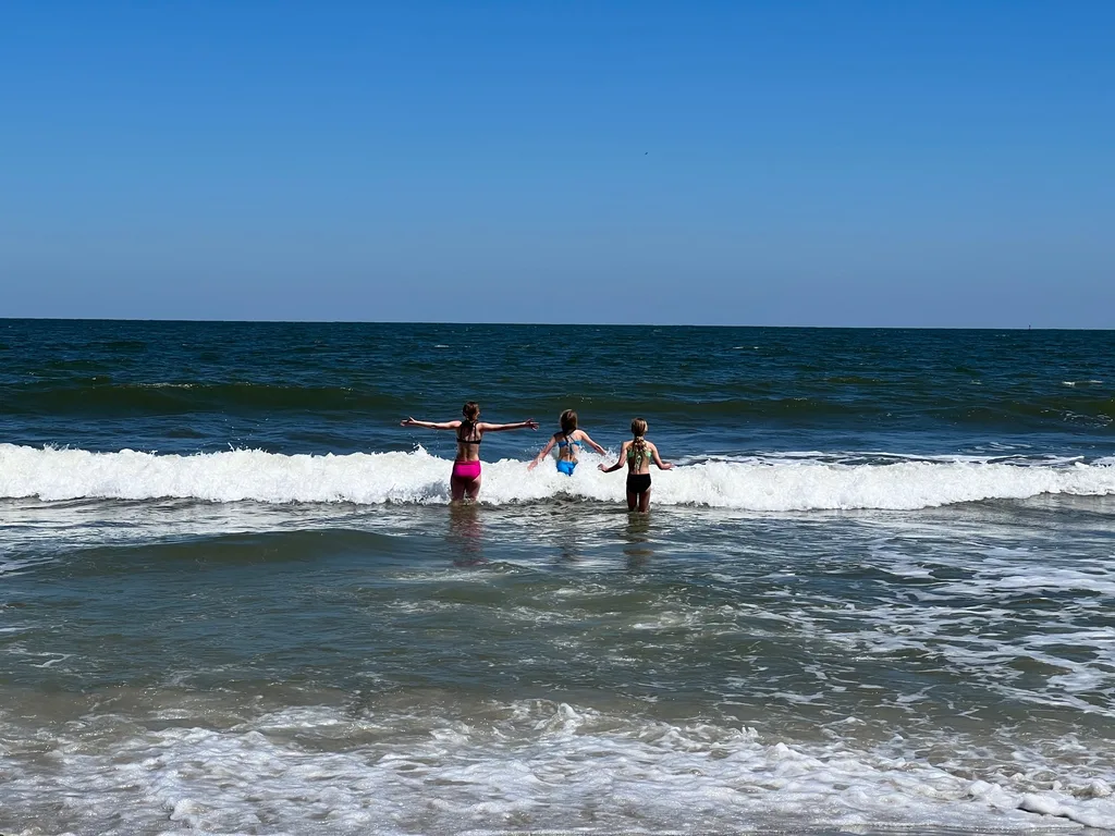 Another Spring Break in Savannah! Although the most important thing we did was finally meet the sweet Archie, we also had fun on Tybee and Hilton Head Islands and downtown. The weather was pretty cool, but the girls still happily swam in ocean.