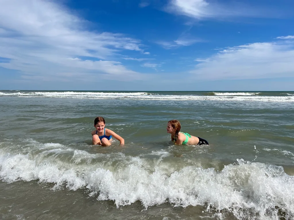Another Spring Break in Savannah! Although the most important thing we did was finally meet the sweet Archie, we also had fun on Tybee and Hilton Head Islands and downtown. The weather was pretty cool, but the girls still happily swam in ocean.