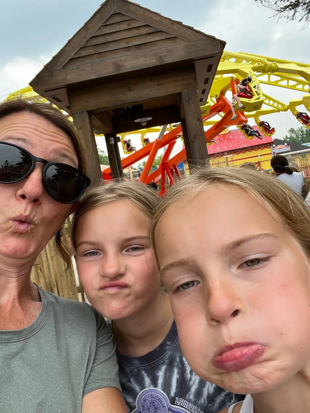 While Abby is having the best time as a PA for pink unit at Girl Scout camp, all Gwen and Josie want to do is visit Kings Island. As of today, Gwen and I have officially ridden everything and Josie just needs to ride the Beast.