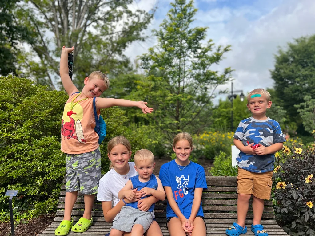 Two hours was plenty of time for this crew at the Zoo today. Lots of fun, but tiring and hot! Grammy may never leave the house when she has four boys to take care of!