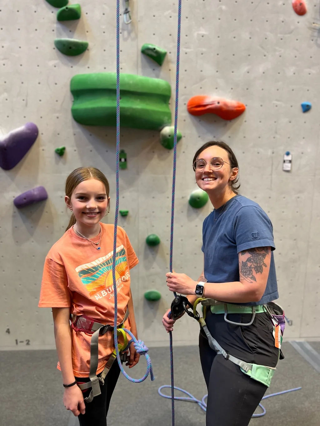 Second full day, and we crammed in the adventures! Started with the Sandia Peak Tram, then a hike at Elena Gallegos, followed by another hike along the Rio Grande, ice cream at an eclectic parlor, rock climbing, and then dinner at the infamous El Pinto! Whew!