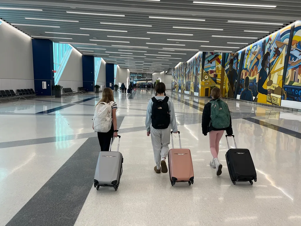 Albuquerque here we come! First time flying for these three, but they already look like pros!