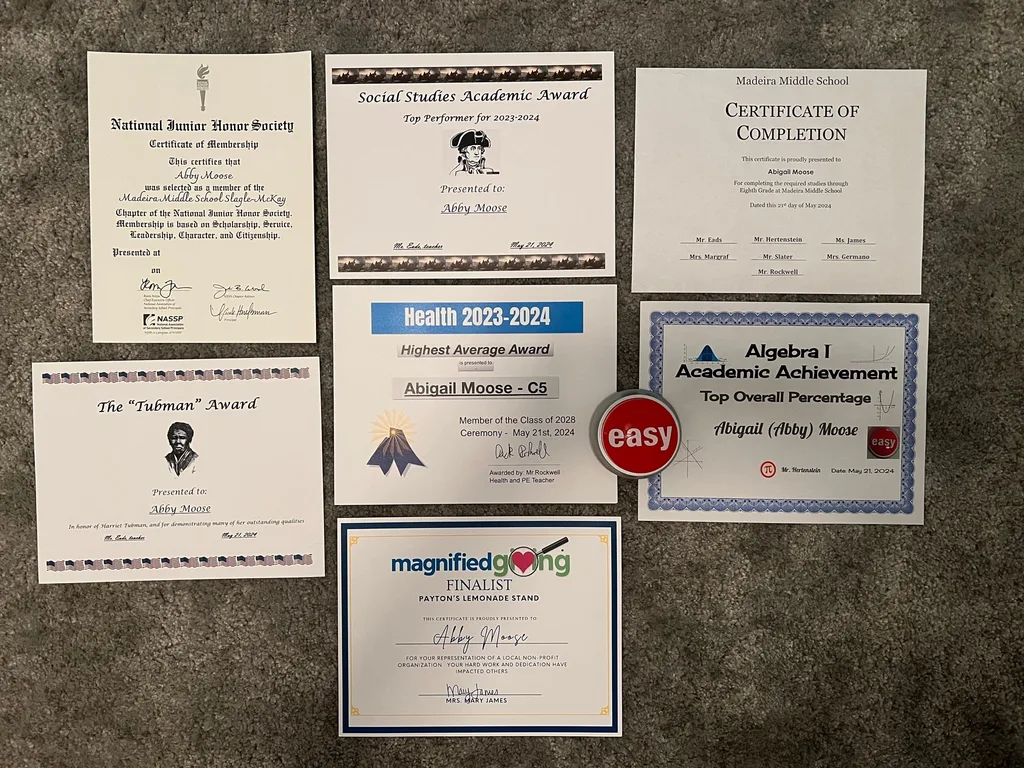 8th grade recognition ceremony last night! There were some tears, but mostly just feelings of pride for Abby and her accomplishments. Two more official days of school!