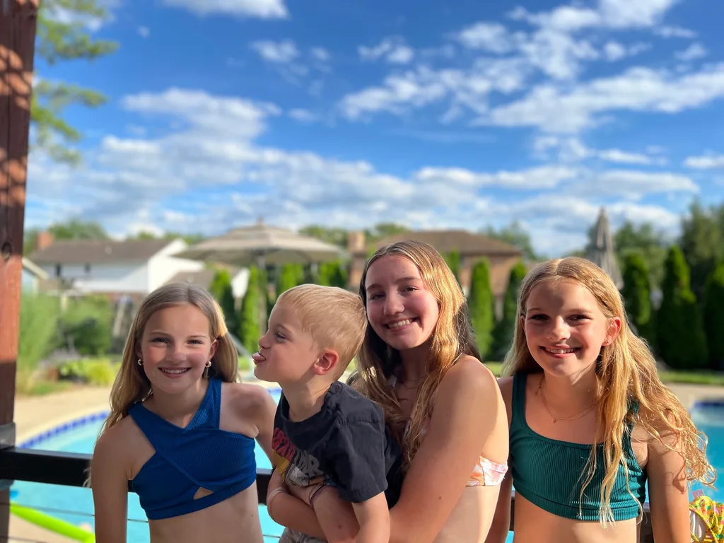 Abby celebrated her fourteenth birthday with a weekend packed full of fun: a trip to Kings Island with family and friends, a friends sleepover, volunteering at the League for Animal Welfare, and some cousin swimming time to celebrate Timmy’s birthday. She then rolled right into two weeks of intensive theater camp. Ms. Potts stole the show, in my opinion!