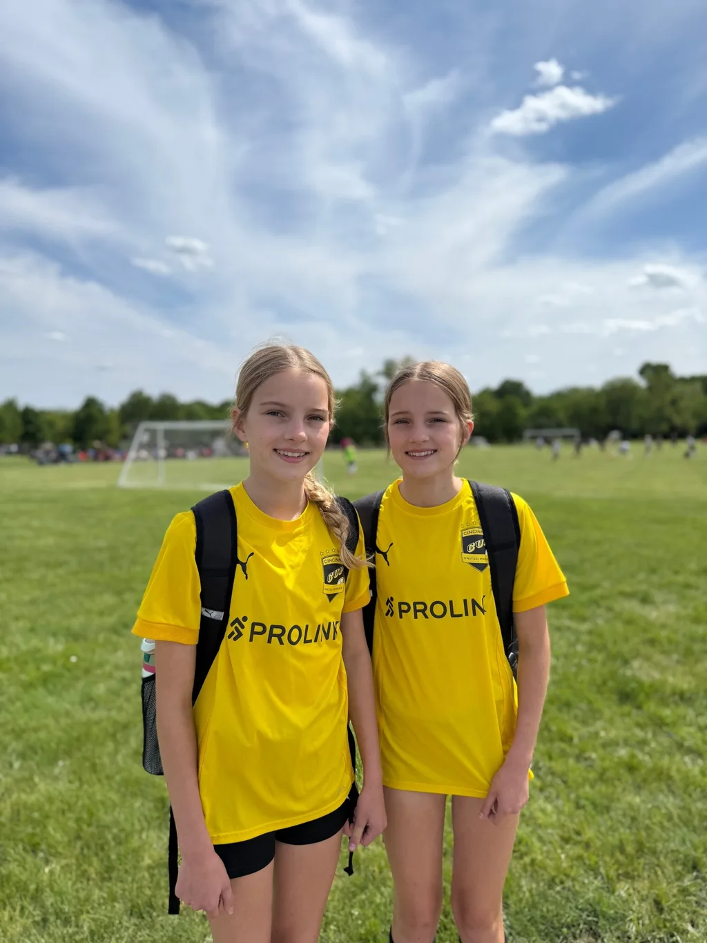 First and last time playing soccer together! Bittersweet.