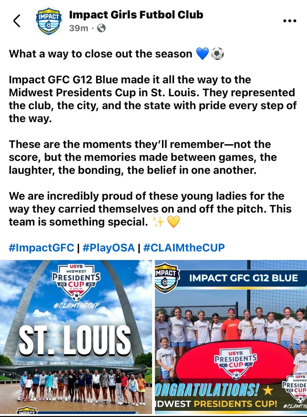 Another fun trip for sports! This time Gwen and I traveled to Saint Louis so she could guest play for regionals with her new soccer team. She jumped right into the deep end, but had a great time getting to know her new team.