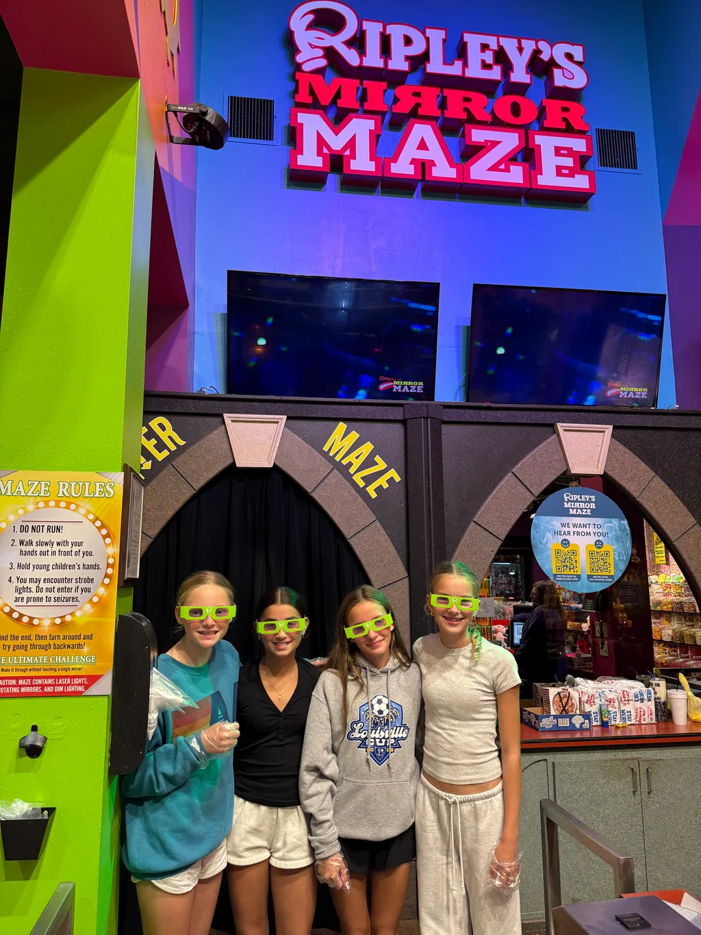 "Hi this is Gwen! I had a great time and we won one game, tied one and then lost in the semifinals sadly. My team went on a mountain coaster and we walked around downtown Gatlinburg and went in a mirror maze. At the cabin we stayed in there was a hot tub and pool, so me and my friends spent a lot of time in there! It was a lot of fun!"