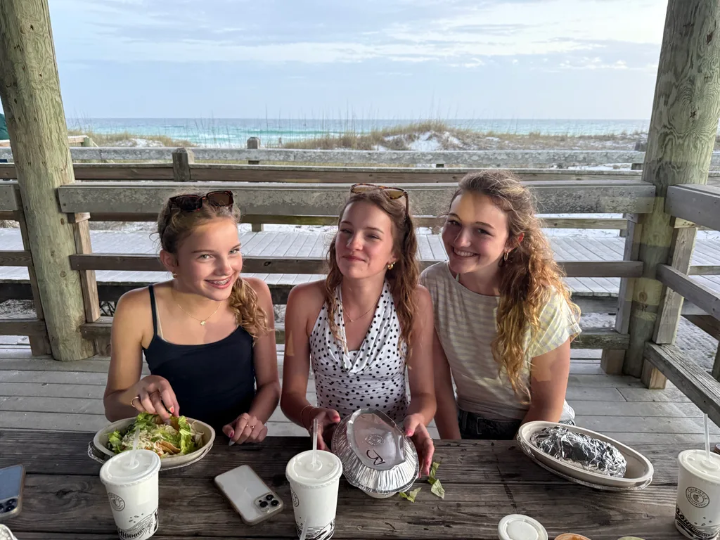 Spring break 2026: the girls wanted an "aesthetic beach vacation" with clear water. We can now check that off the list!! We had an overall great time exploring 30a, but leave with mixed feelings. Although the beaches were lovely, the vibe was slightly off, exemplified by the private beaches. We stayed in the right place for us, in Seagrove. We walked the beaches a ton, swam in the clear ocean water, enjoyed the pool, biked a bunch, ate out, and explored all of 30a plus took side trips to both Panama City and Destin. We even took a dolphin boat tour that went out in the ocean.